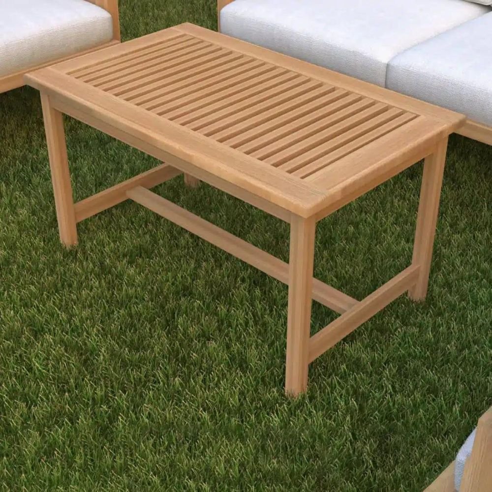 ترابيزة قهوة خارجية مصنوعة من خشب زان