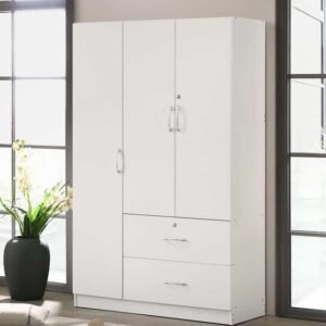 دولاب ملابس بأبواب ورفوف