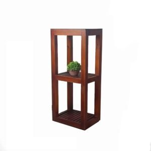 رف زهور خشبي للمنازل والمكاتب (37×28×87 سم)
