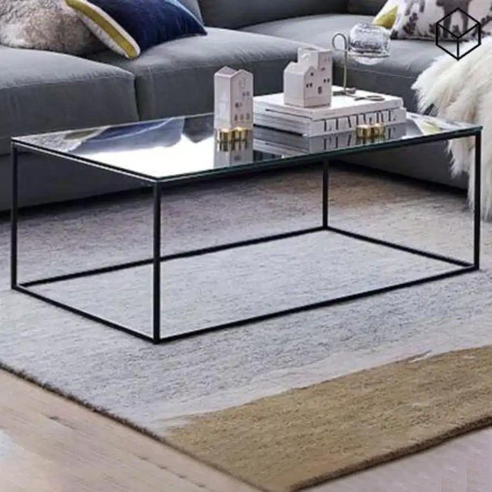 طاولة انتريه زجاج مستطيلة (120×70×45 سم)