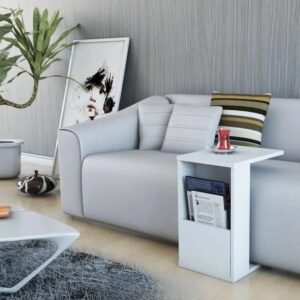 طاولة جانبية بيضاء (30x40x50 سم)