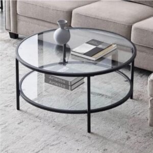 طاولة قهوة مدورة بدورين (80×45 سم)