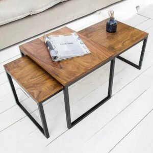 طقم ترابيزات متداخلة قطعتين