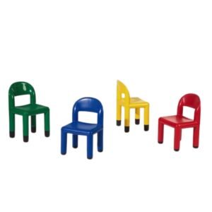كرسي أطفال بلاستيك متعدد الألوان