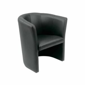 كرسي انتريه جلد أسود