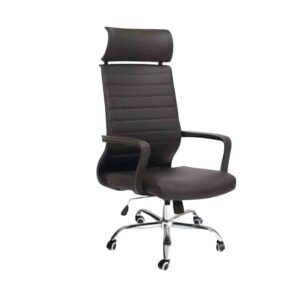 كرسي جلد متحرك للمكاتب