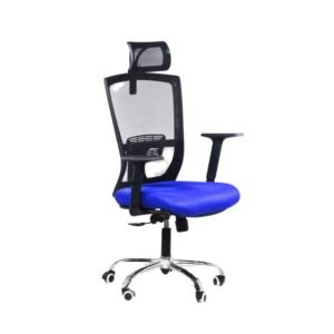 كرسي مكتب أسود وأزرق