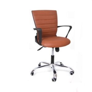 كرسي مكتب دوار بقاعدة كروم