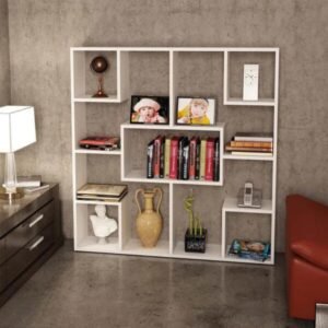 مكتبة حائط خشبية (120×123×22 سم)