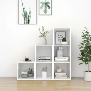 مكتبة منزلية للكتب على شكل مربعات